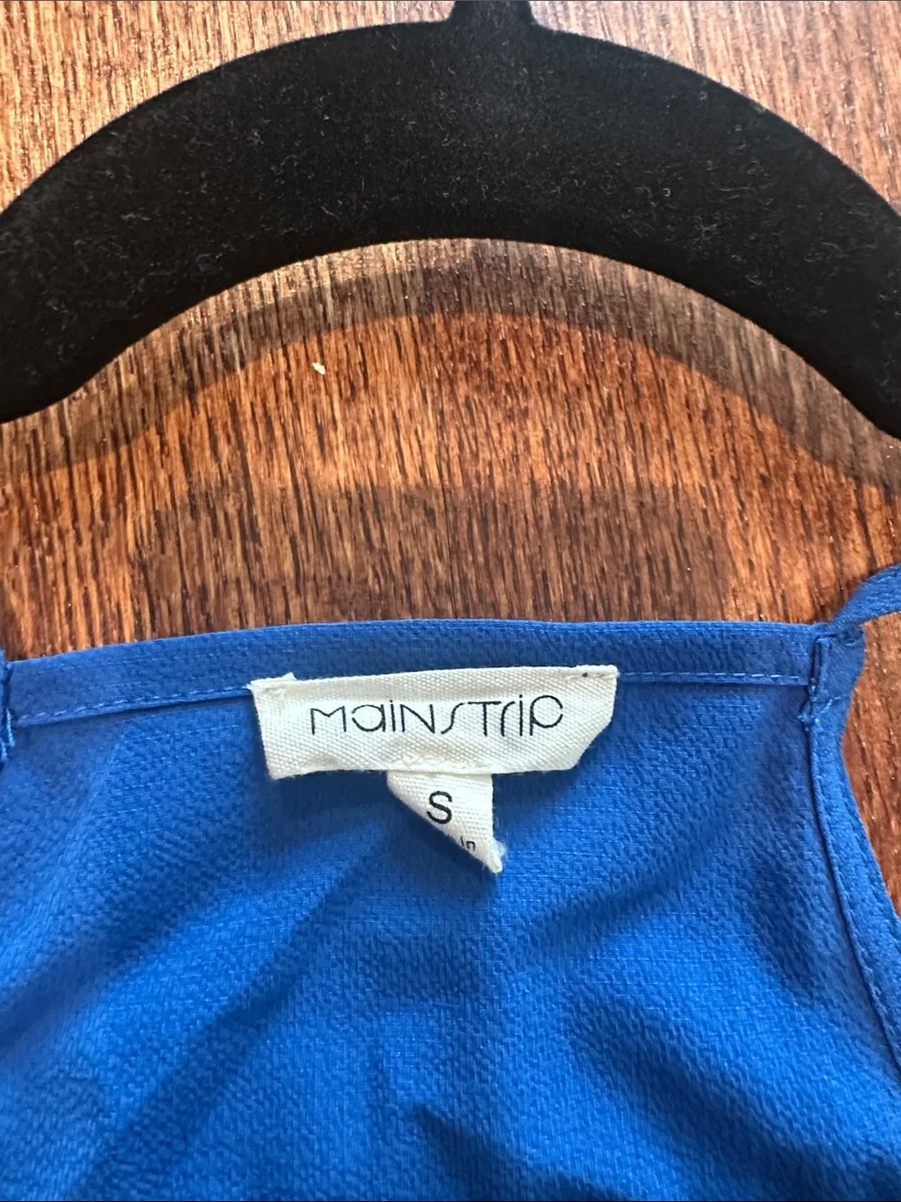 Main Strip Electric Blue Ruffle Halter Cami - Picture 2 of 4